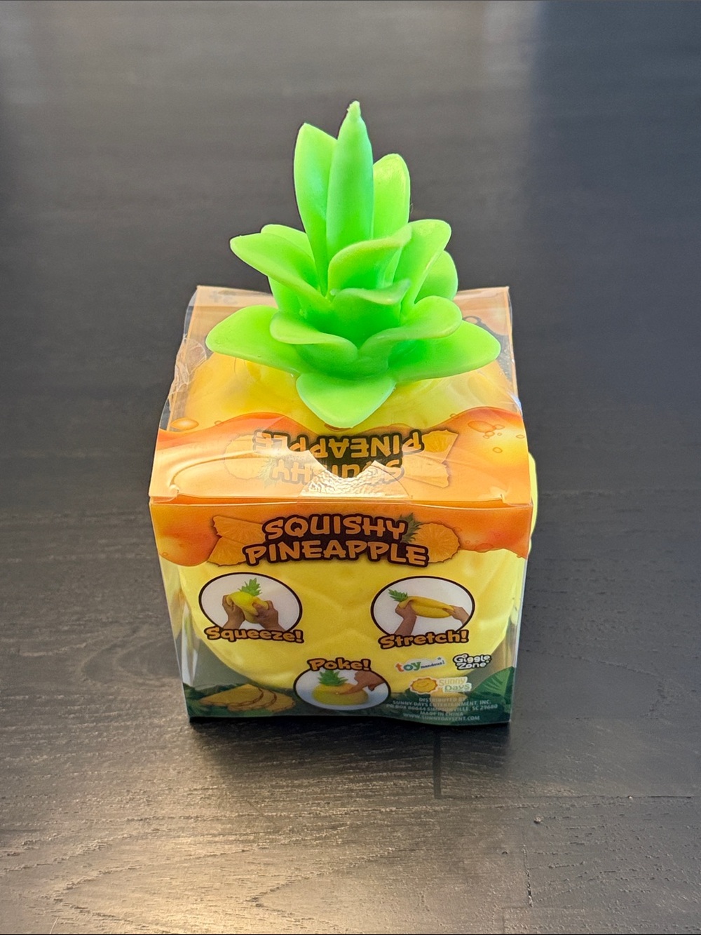 Squishy Stress Toy - Pineapple Green Top